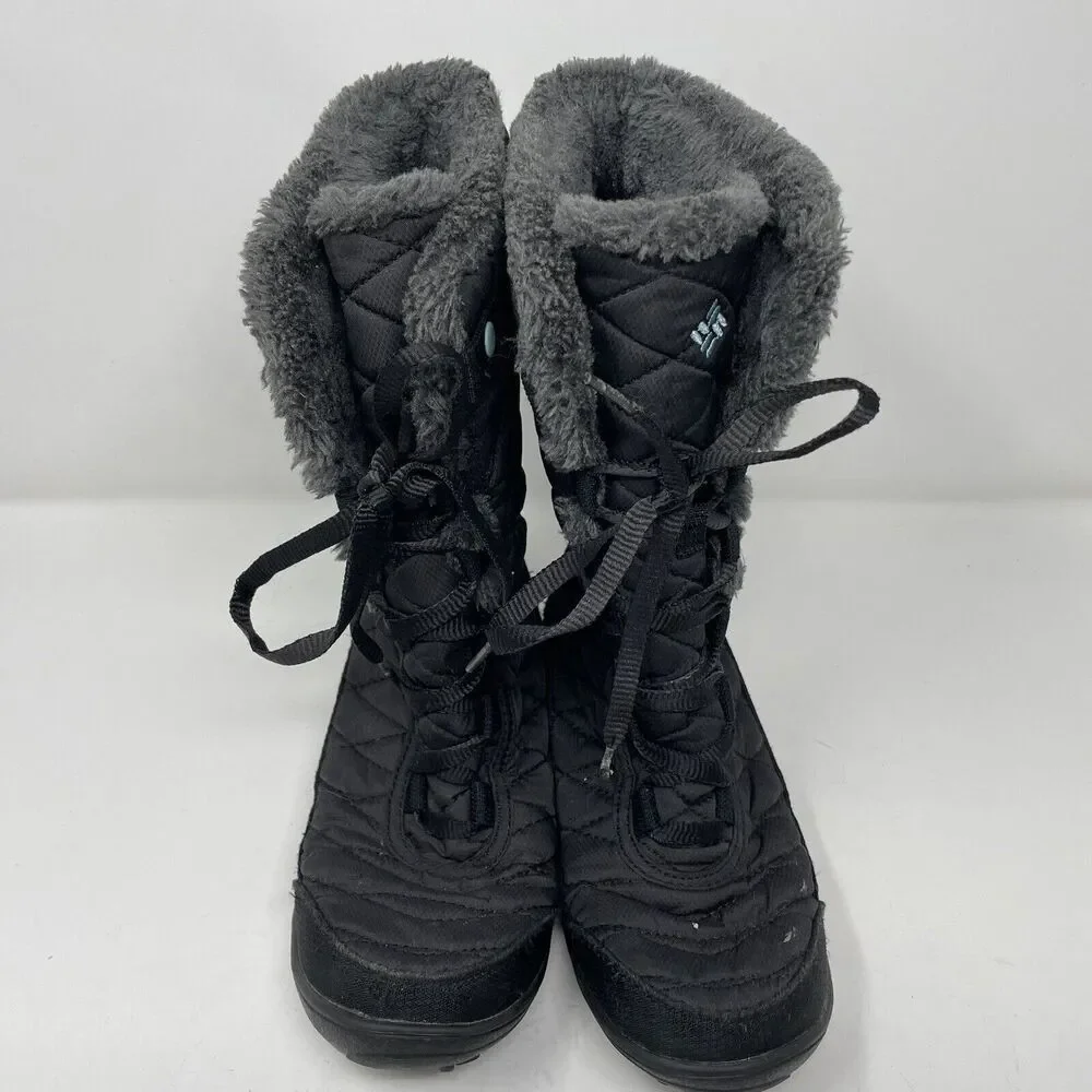 Columbia Youth Unisex Minx Mid III Waterproof Omni-Heat Black/Iceberg Size 3
